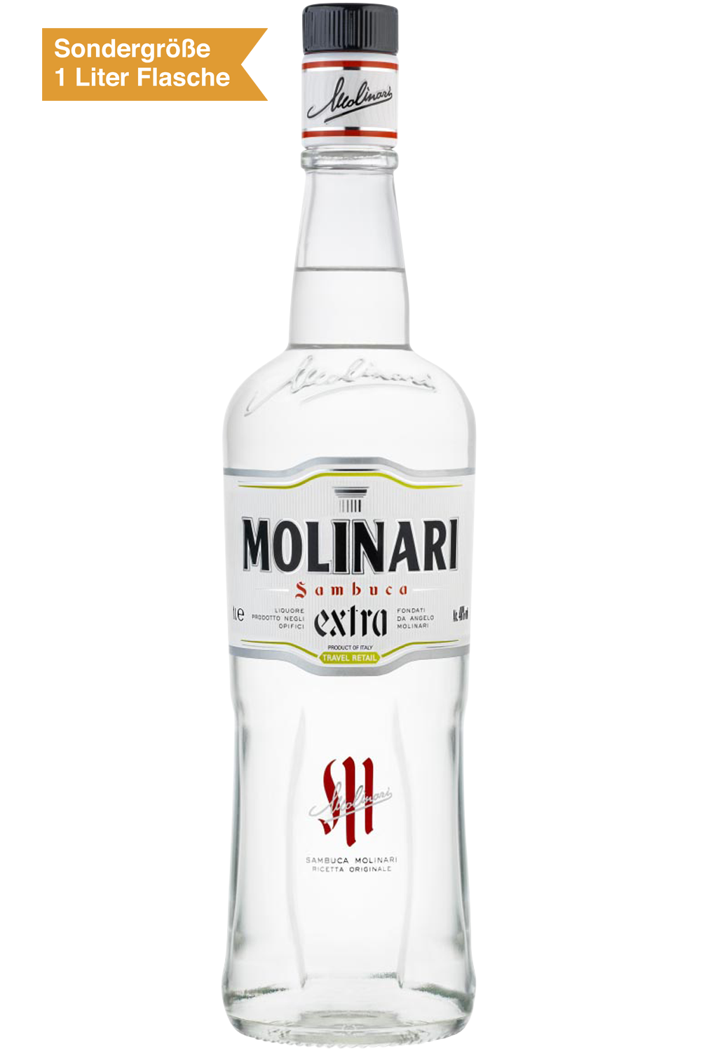 Molinari Sambuca Extra Likör 1 Liter Flasche