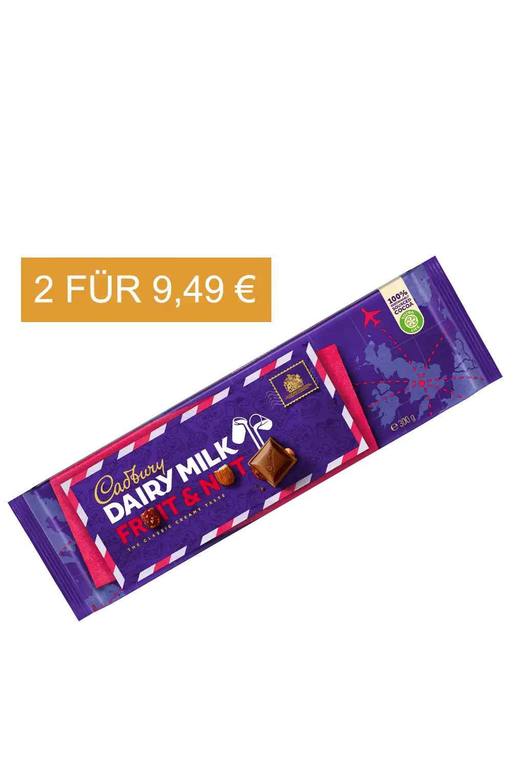 Cadbury Schokolade Rosinen und Mandeln Tafel 300g