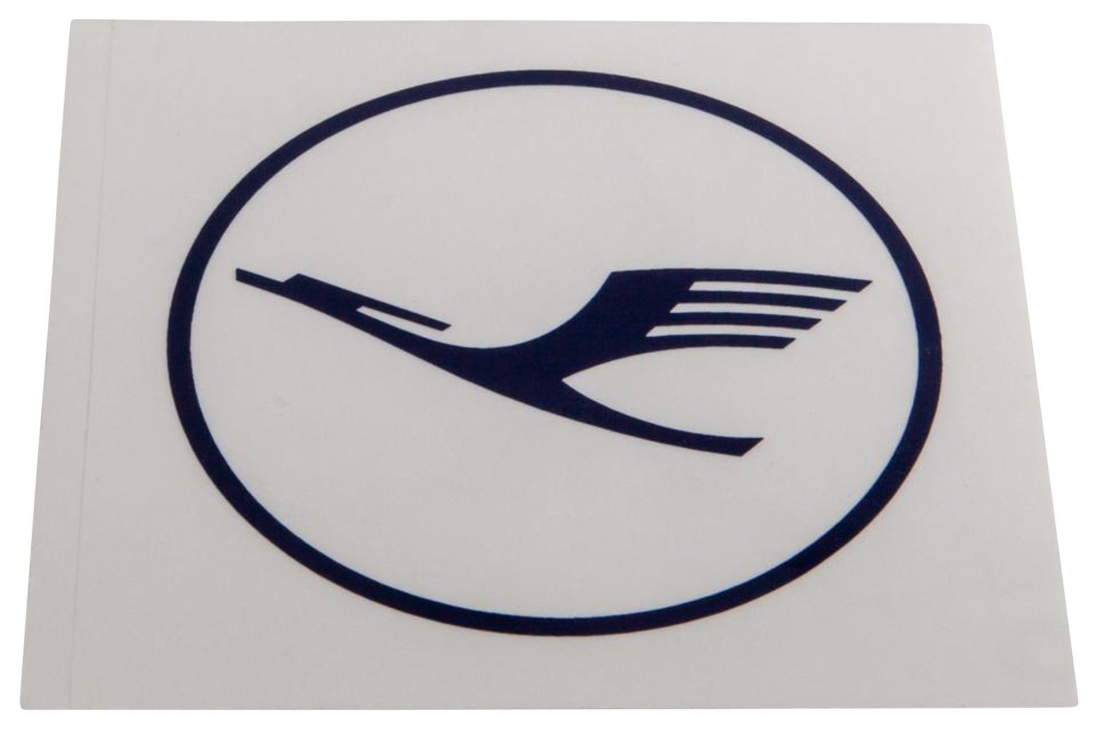 Lufthansa Aufkleber rund, transparent, dunkelblaues LH-Logo