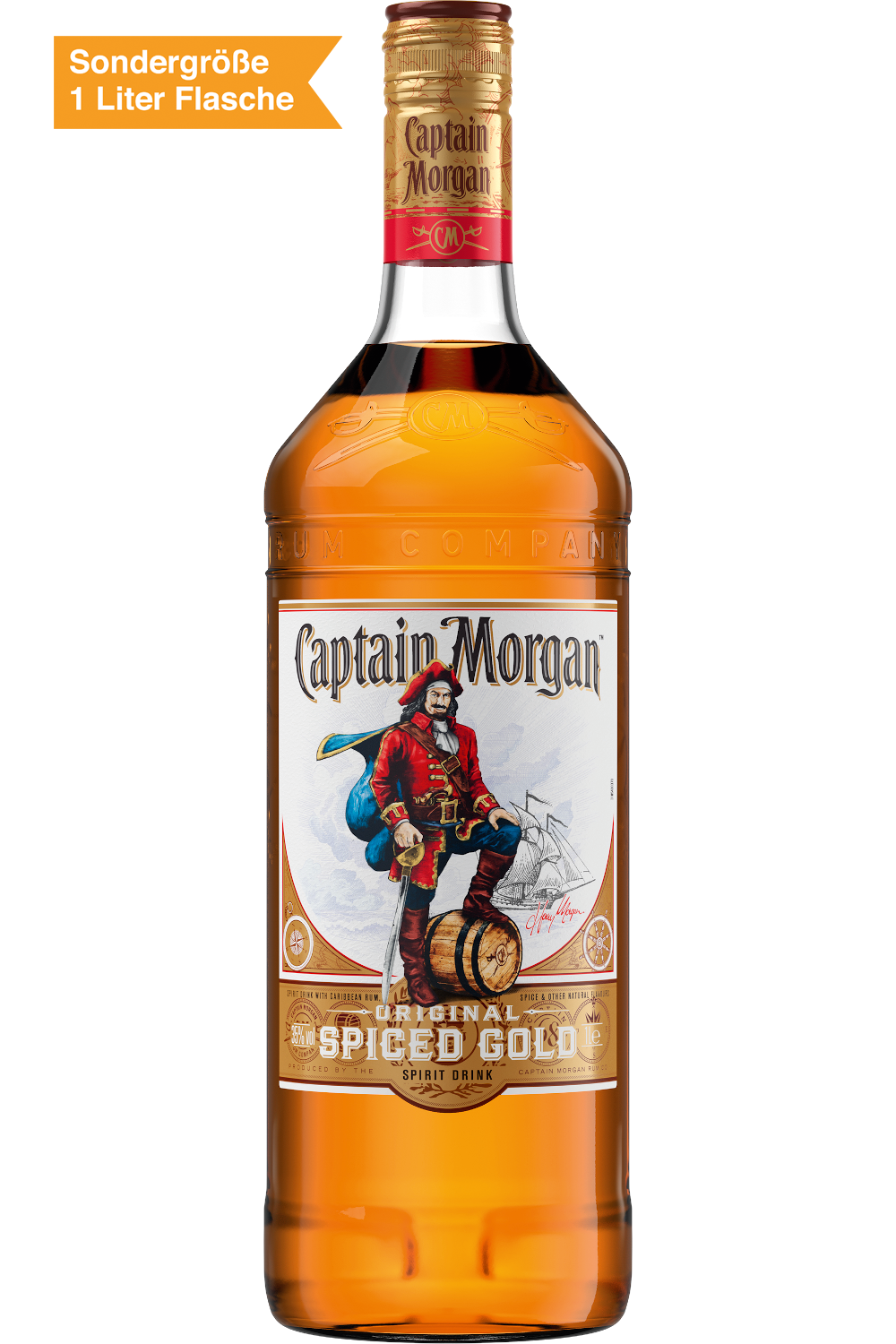 Captain Morgan Original Spiced Gold 1 Liter Flasche