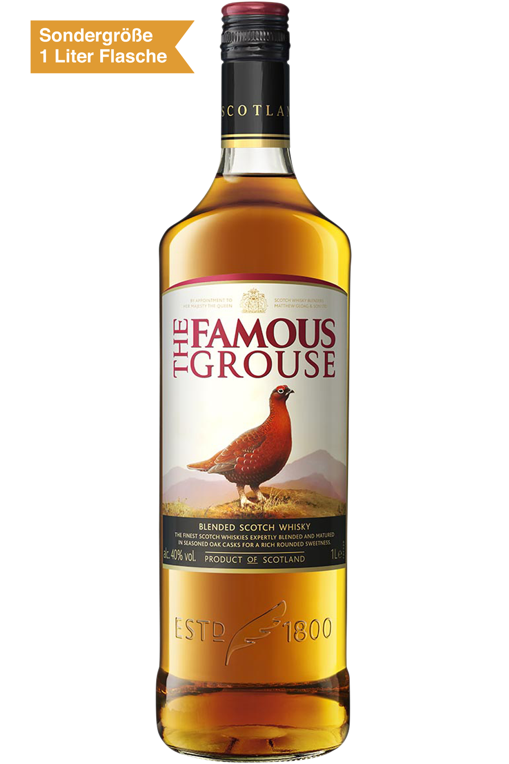 The Famous Grouse Blended Scotch Whisky 1 Liter Flasche